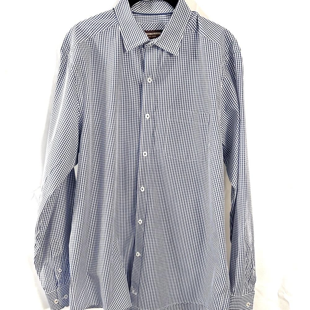 Johnston and Murphy Men’s Long Sleeve Shirt Plaid Size Large